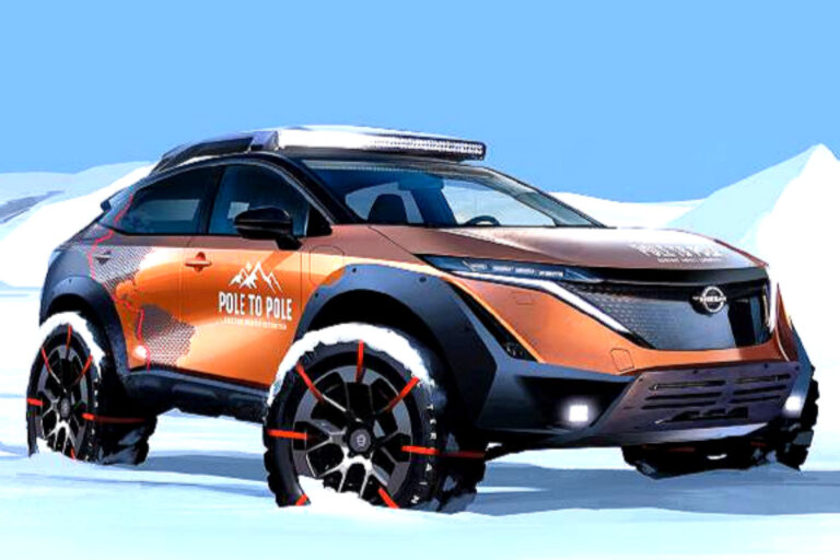 닛산 아리야 북극 남극 횡단