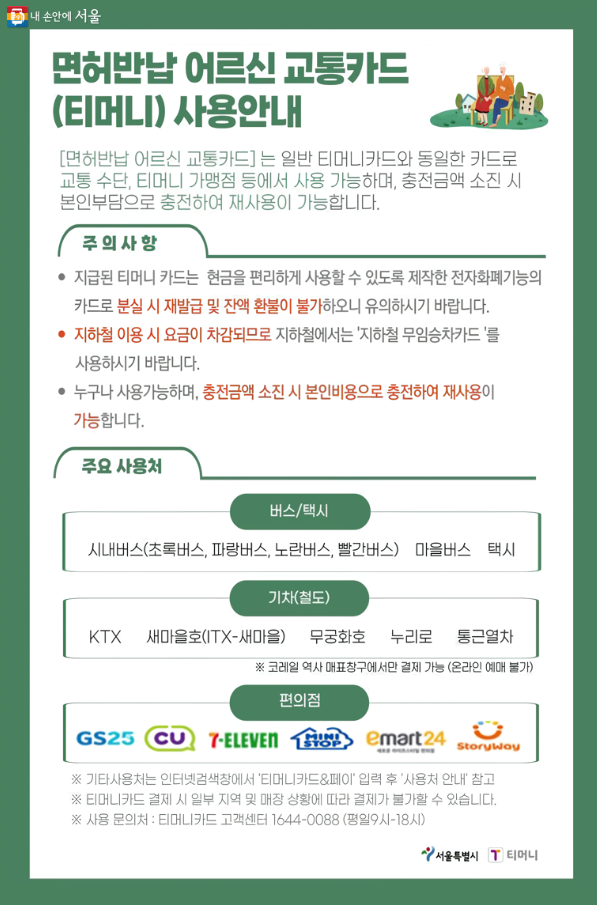 운전면허 반납 교통카드 지급