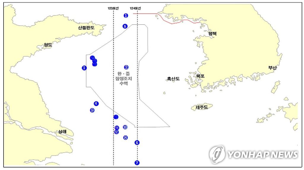 서해 중국 항모 훈련