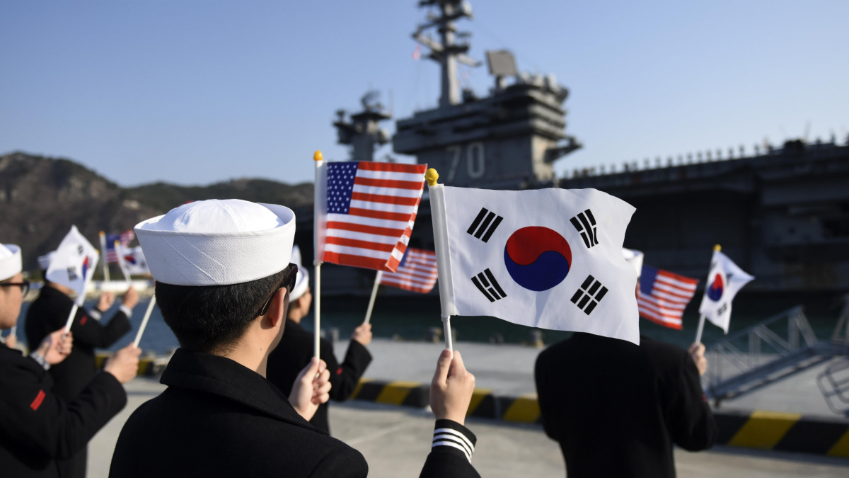 USS 칼빈슨함 환영식