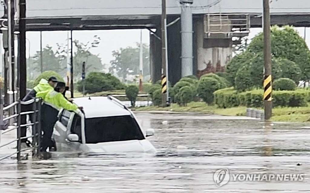 침수차 번호판 확인