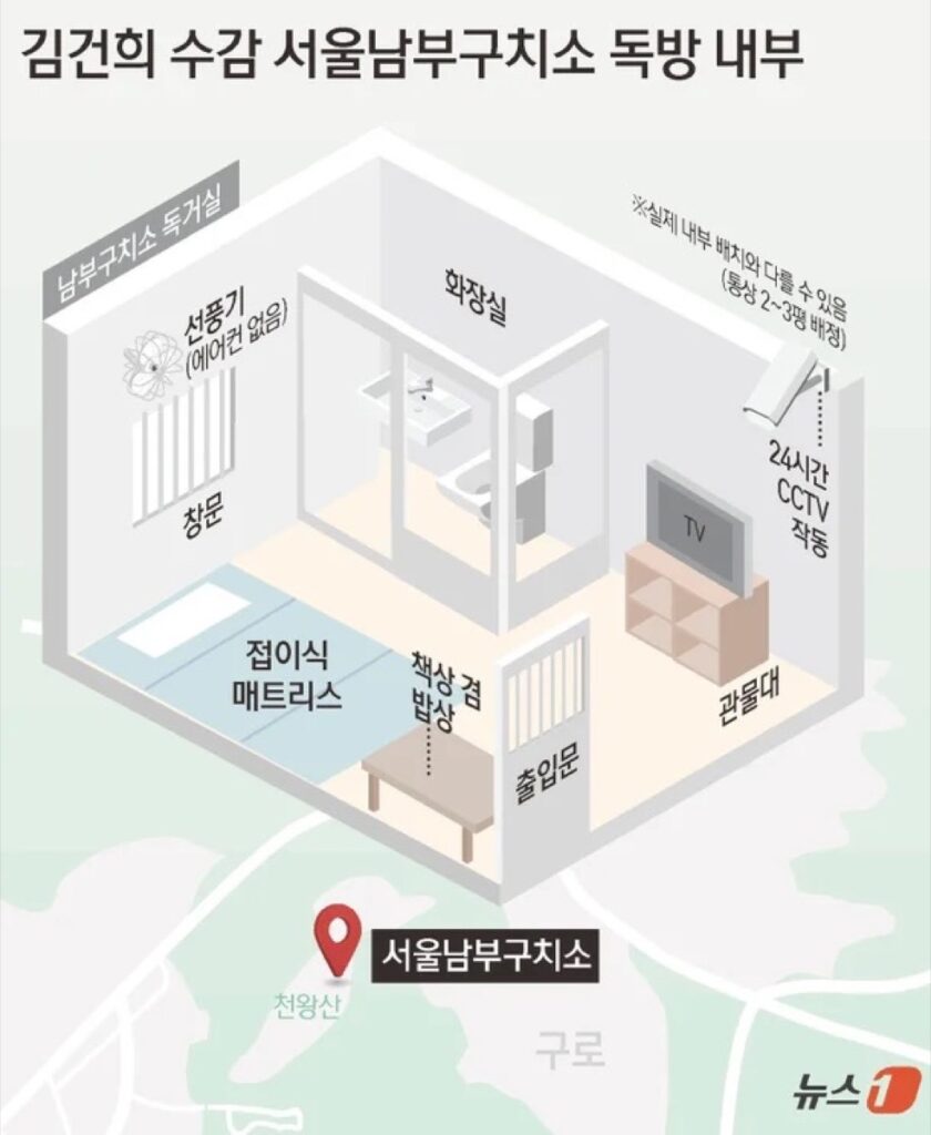"김치찌개, 달걀 후라이"…남부구치소 독방 수감 김건희, 한 끼에 얼만가 봤더니 3 김건희 구속