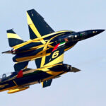 두바이 에어쇼에서 시범 비행하는 중국의 L-15