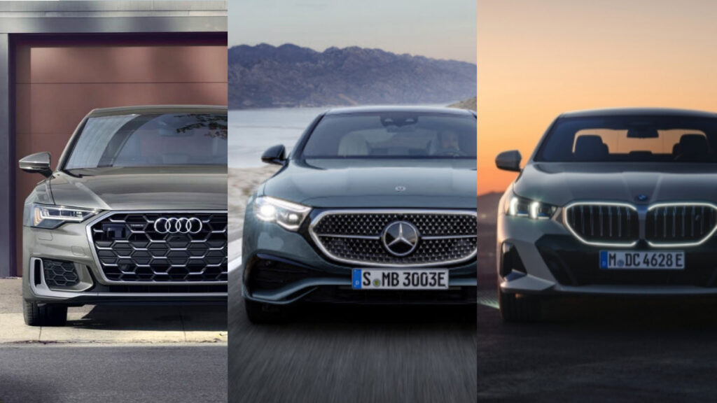 아우디 A6, 벤츠 E 클래스, BMW 5 시리즈
