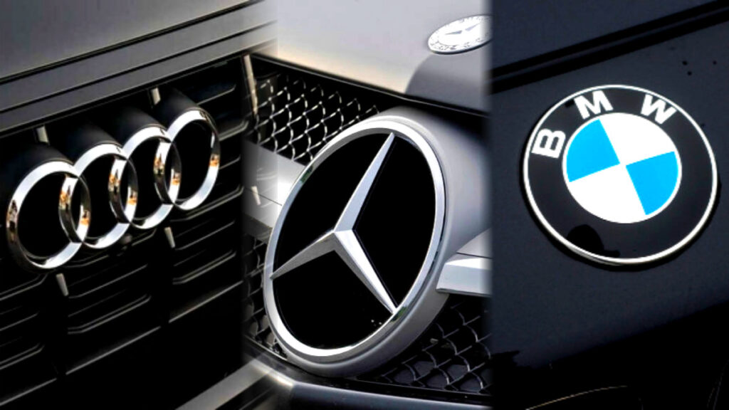 아우디, 메르세데스 벤츠, BMW 로고