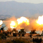 북한 포탄 사격 훈련