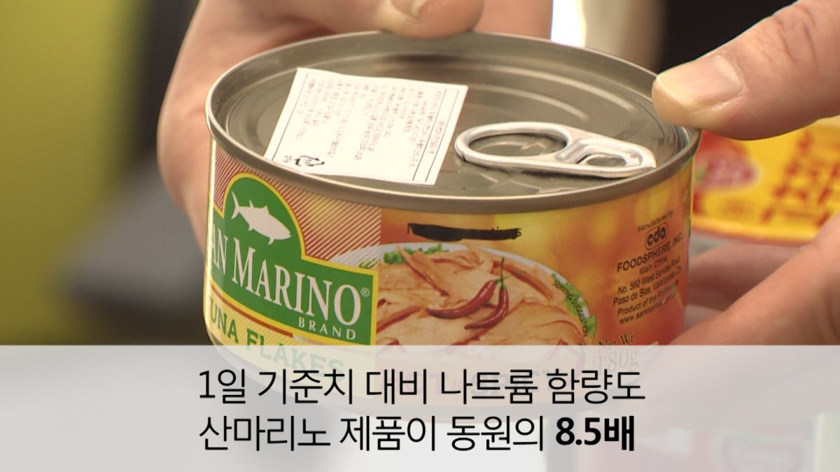 [23초뉴스] 참치캔 나트륨 함량, 표시함량의 최대 4.9배
