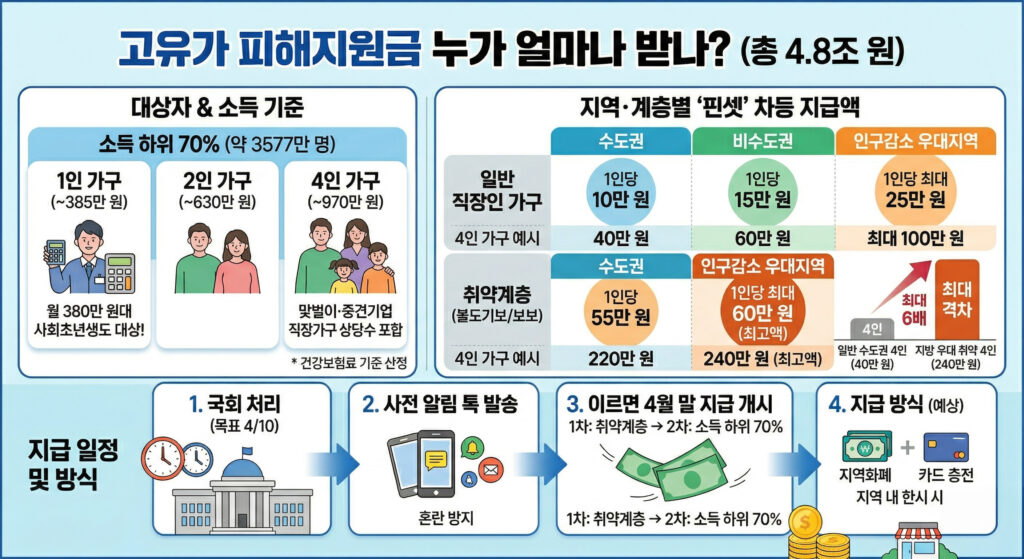 직장인 지원금 대상 포함