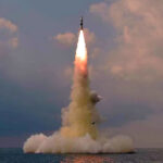 북한 8.24 영웅함에서 SLBM의 시험발사