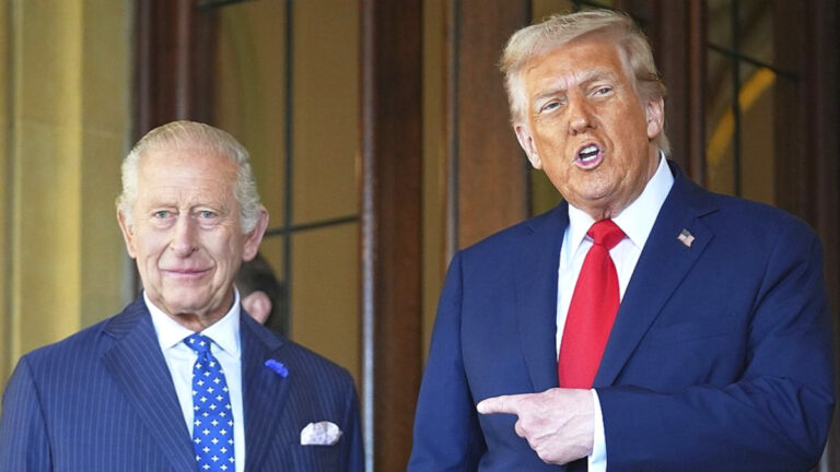 찰스 3세 영국 국왕과 도널드 트럼프 미국 대통령