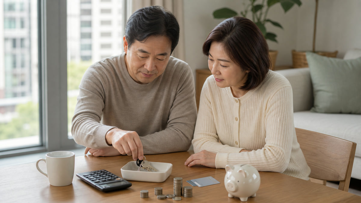 아파트 보유비 확인 장면