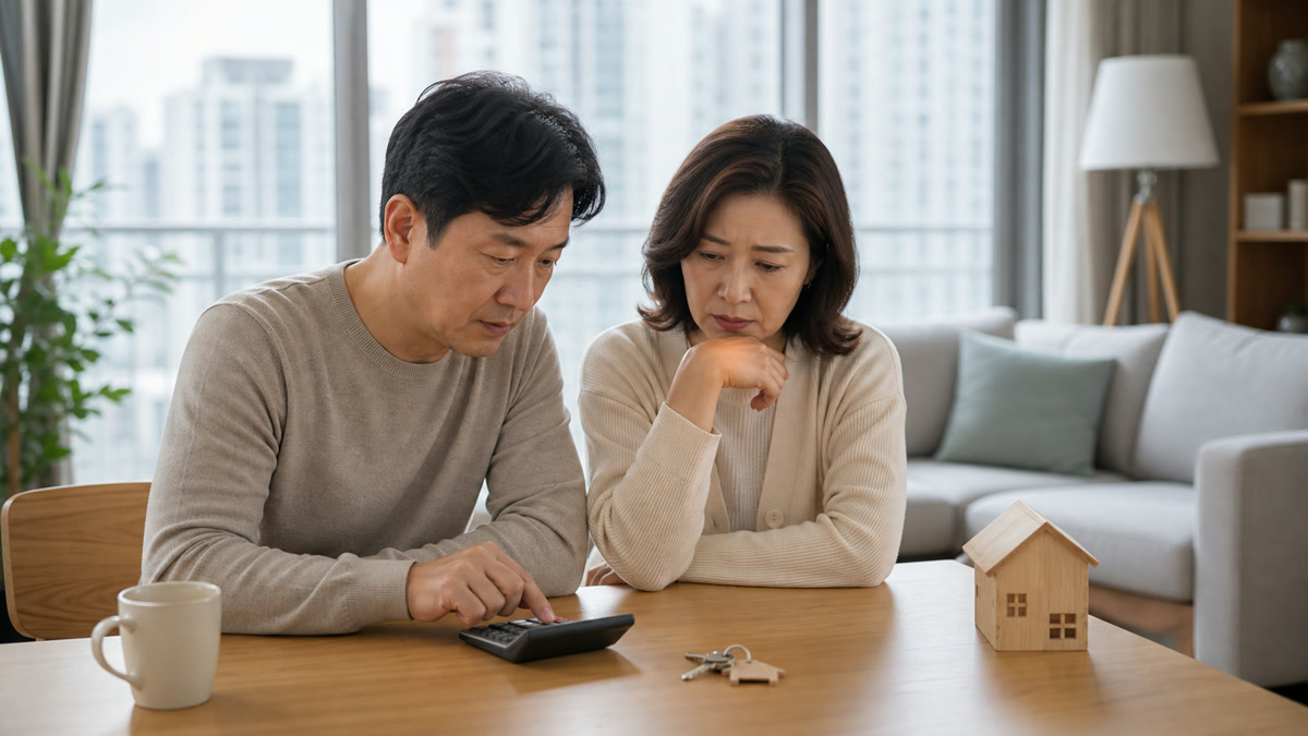 아파트 보유비 확인 장면