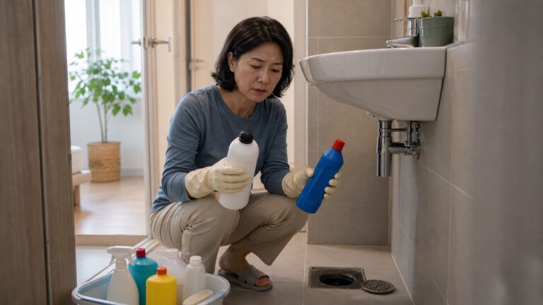 세정제 혼합 주의