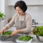 잎채소 세척 보관