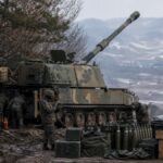 북한 155mm 자주포 전방 배치