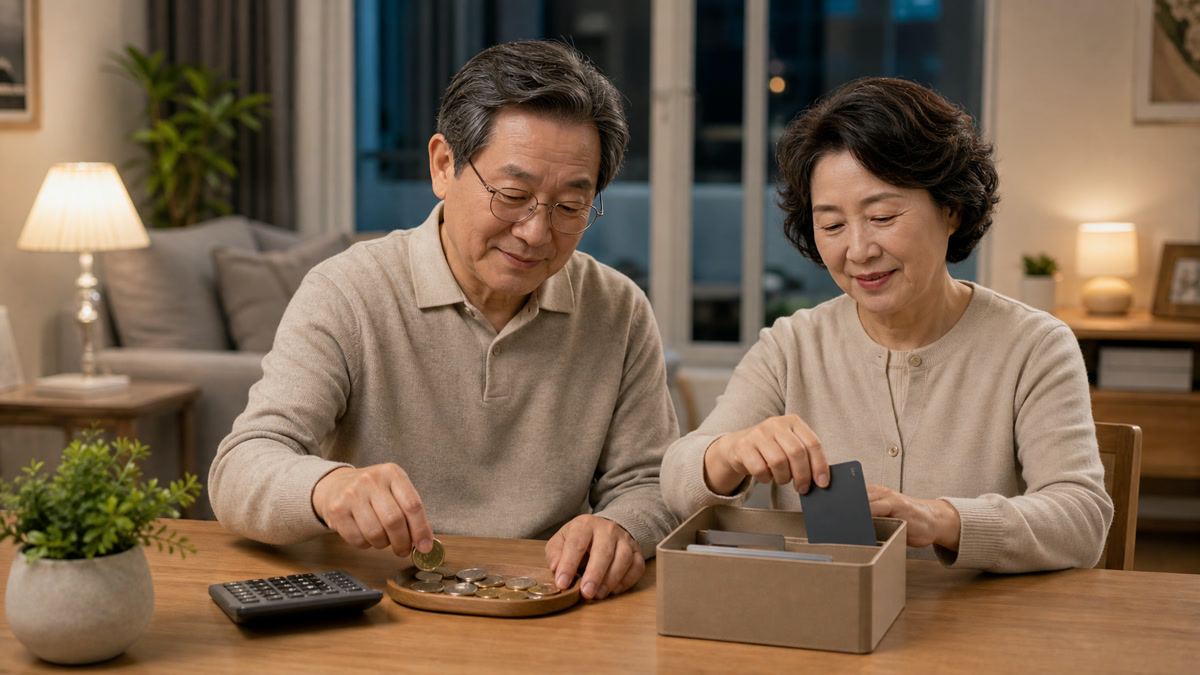 은퇴 생활비 확인 장면