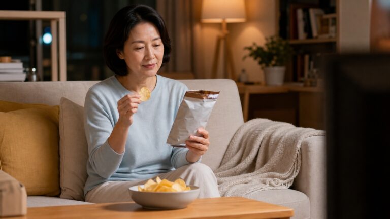 봉지과자 섭취량 확인
