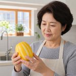 참외 세척과 껍질 손질