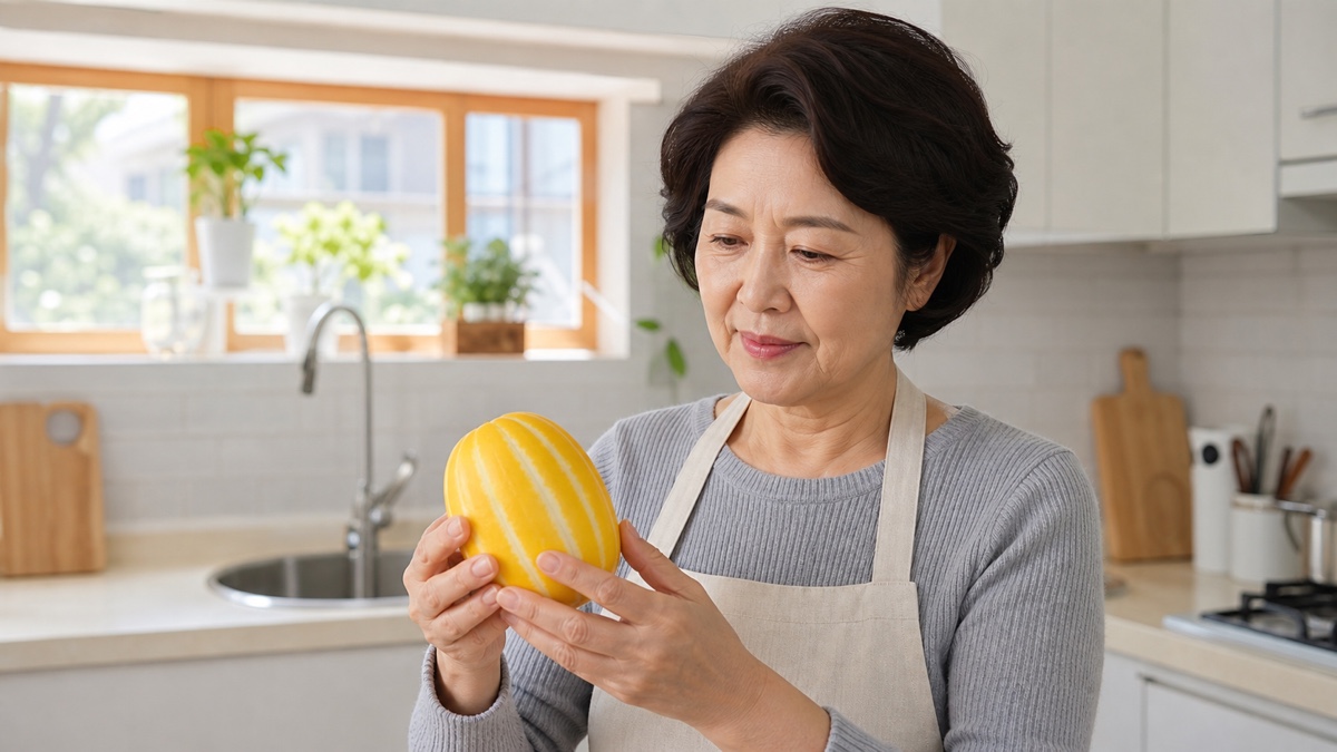참외 세척과 껍질 손질
