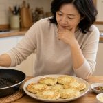 감자전 기름·찍장 조절 장면