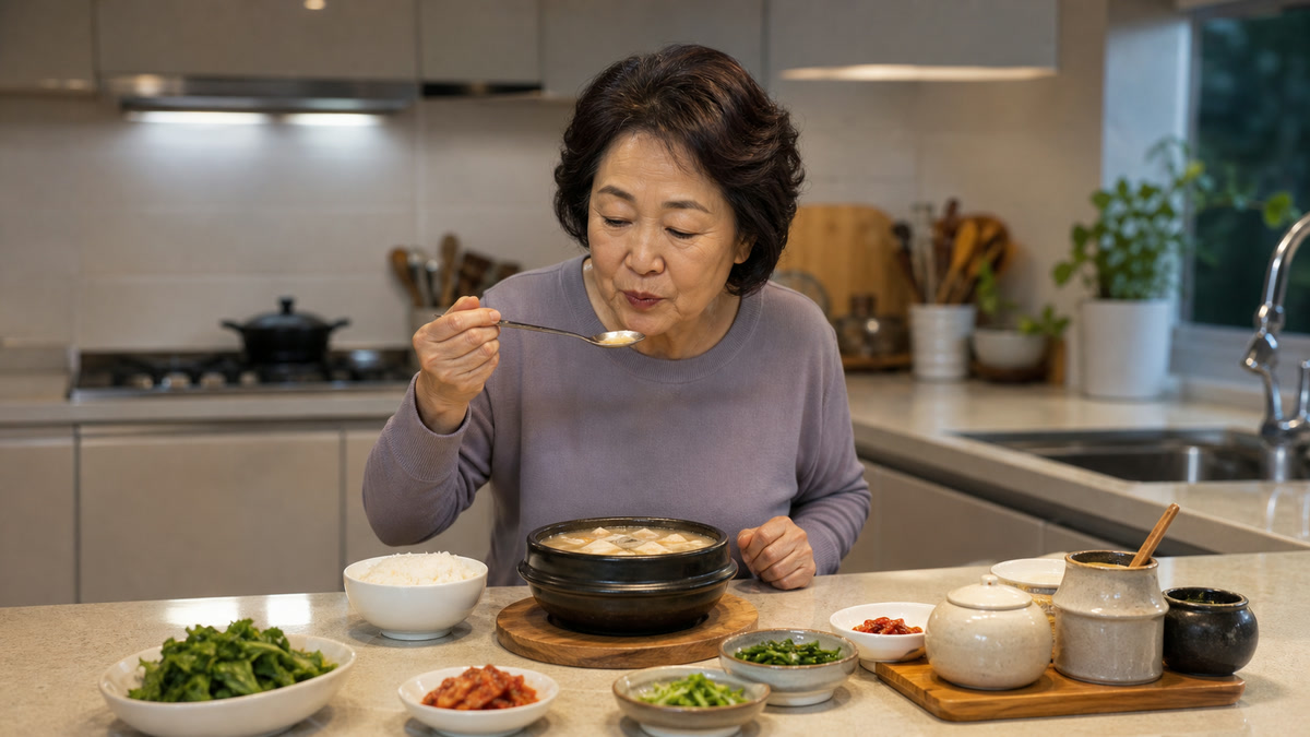 삼겹살과 대파를 먼저 볶아 순두부찌개 국물의 향을 만드는 집밥