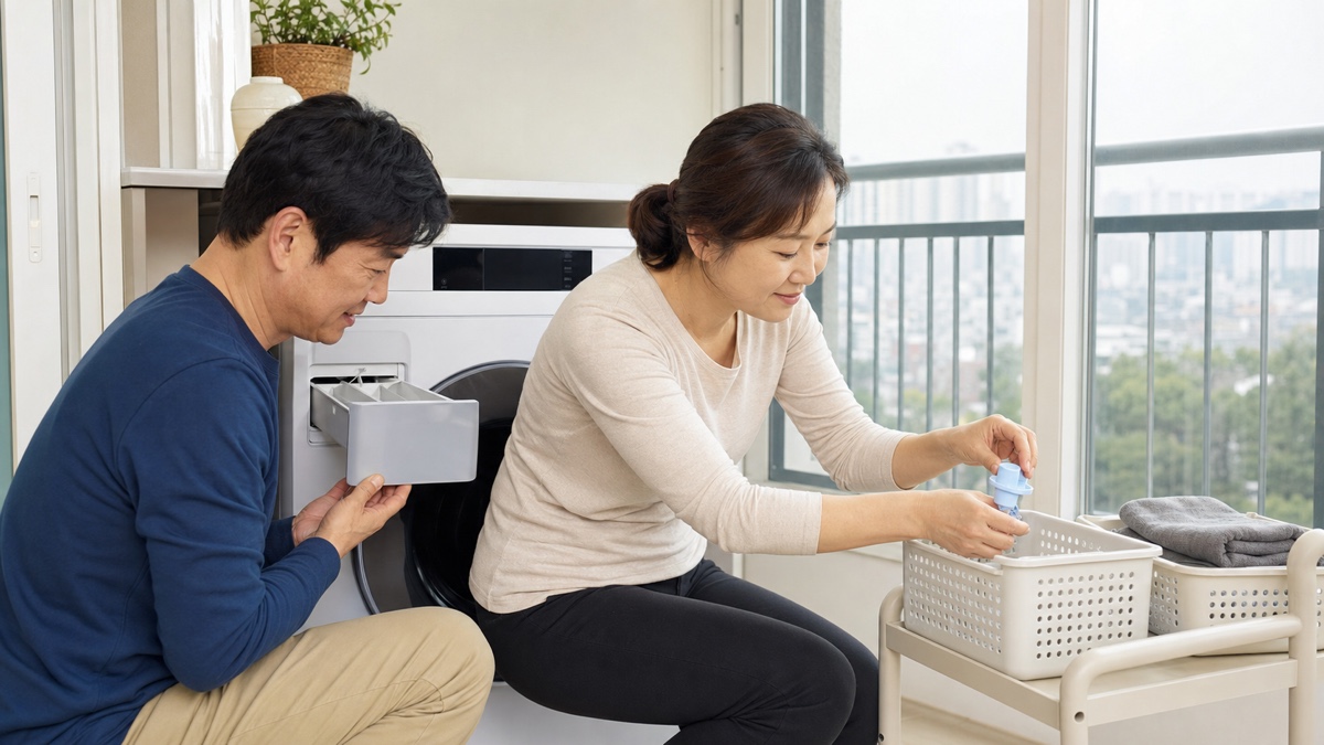 "장마철 빨래 쉰내의 진짜 주범"…LG전자가 경고한 세제통 분리·세척법 '보니' 2 세탁기 세제함 청소 순서
